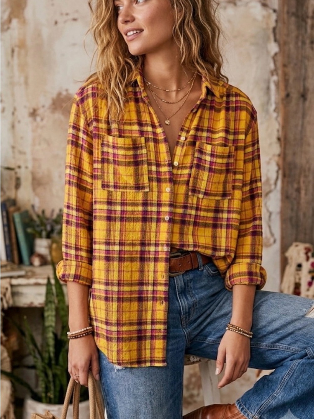 Anthropologie Pilcro Top Blouse Button Down Shirt